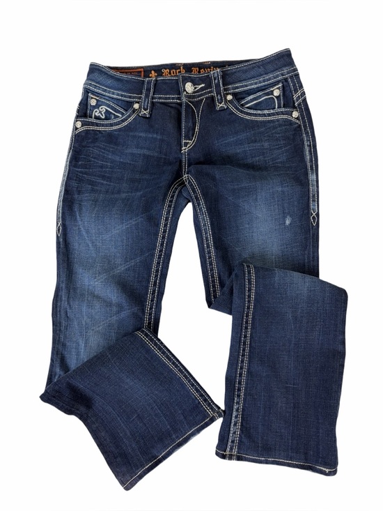 Rock Revival Denim - Rock Revival Heather Bootcut Jeans Women's Size 29 Medium Wash EUC Low Rise